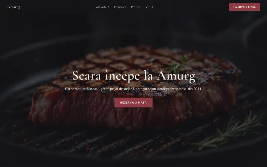 Site de restaurant cu formular de rezervare