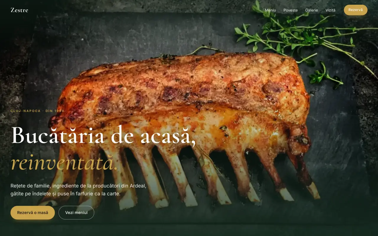 Site pentru un bistro neo-tradițional, construit de noi