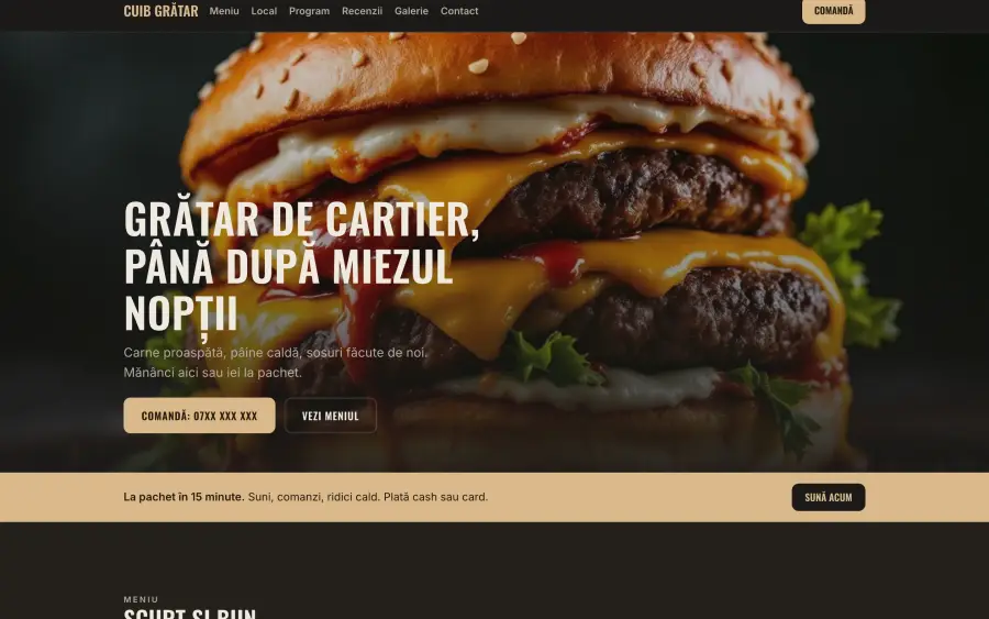 Site pentru un local de cartier