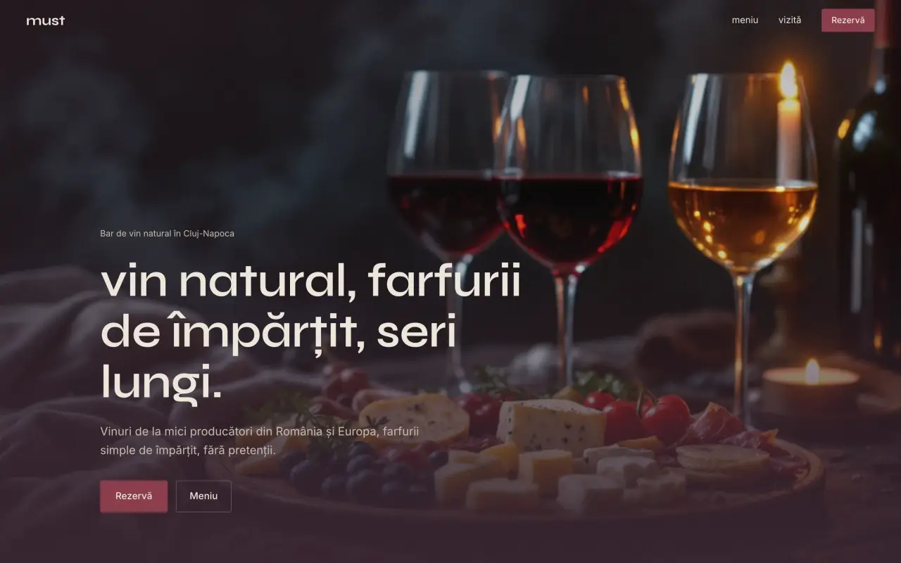 Site de cramă, construit de noi